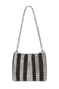 Iconic 1969 bag in black leather and silver