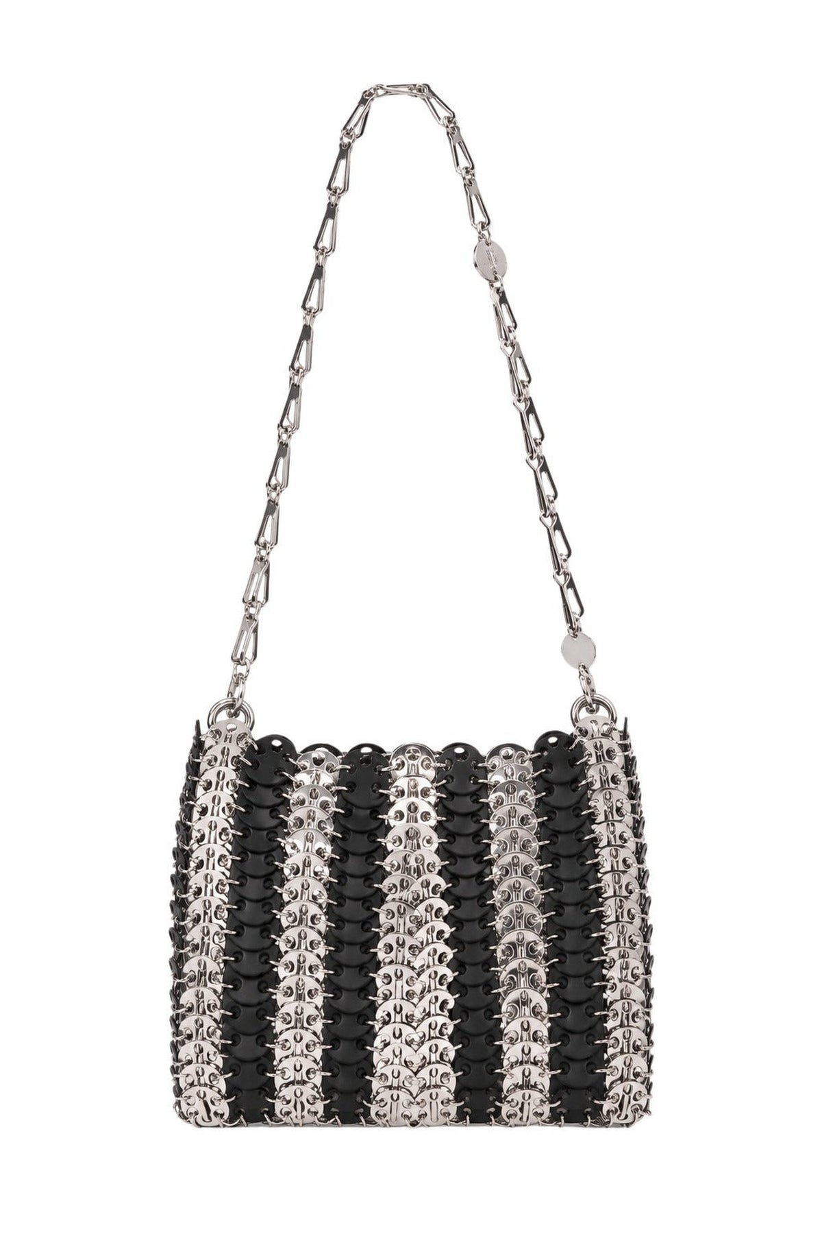 Iconic 1969 bag in black leather and silver