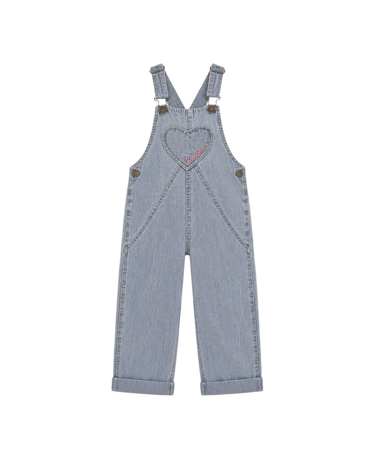 Salopette June en coton - Chambray Gris