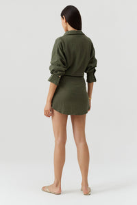 Robe chemise Sara - Olive