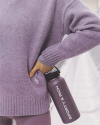 Pull à col roulé en laine - Eggplant