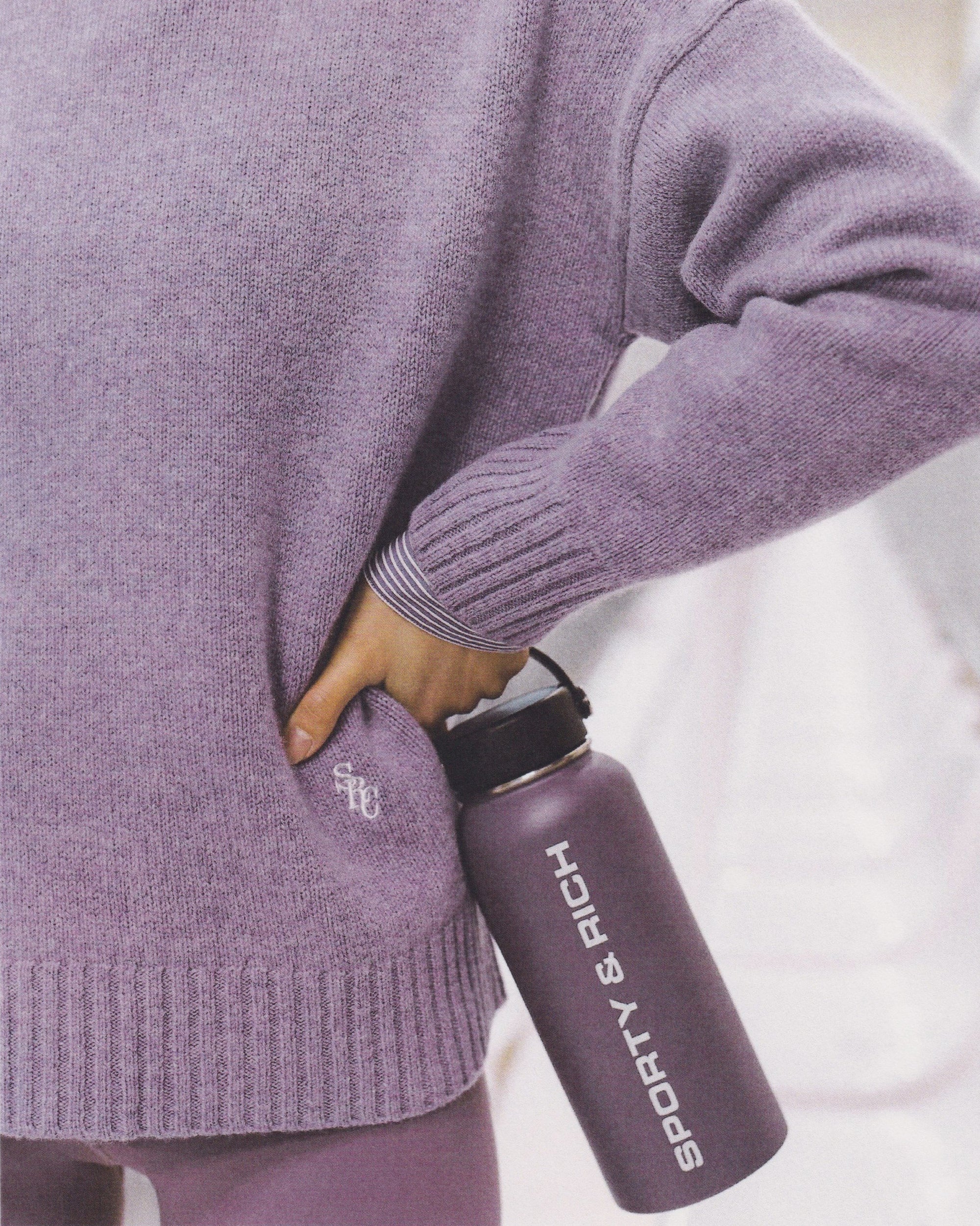 Pull à col roulé en laine - Eggplant