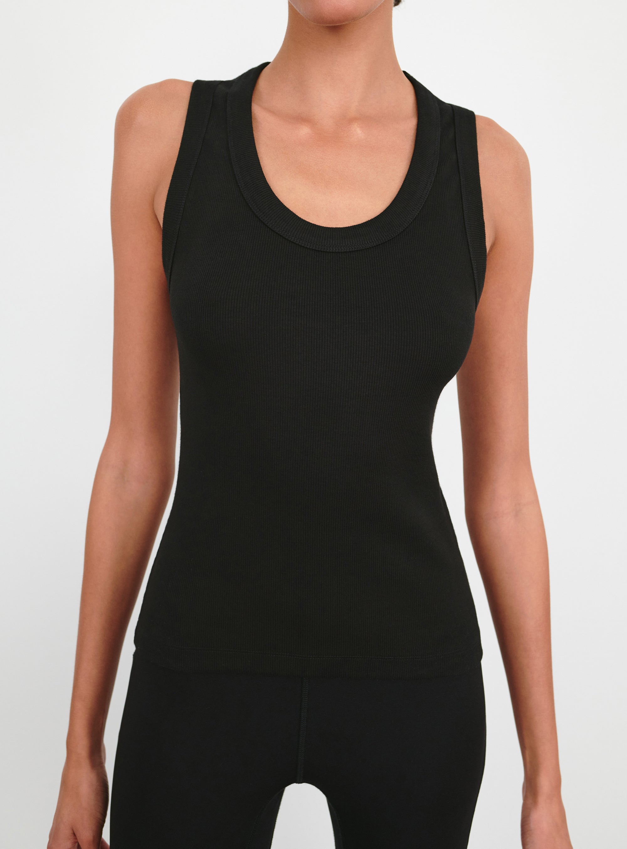Scoop Neck Tank - Black
