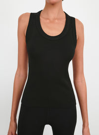 Scoop Neck Tank - Black