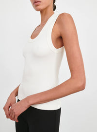 Scoop Neck Tank - Off White