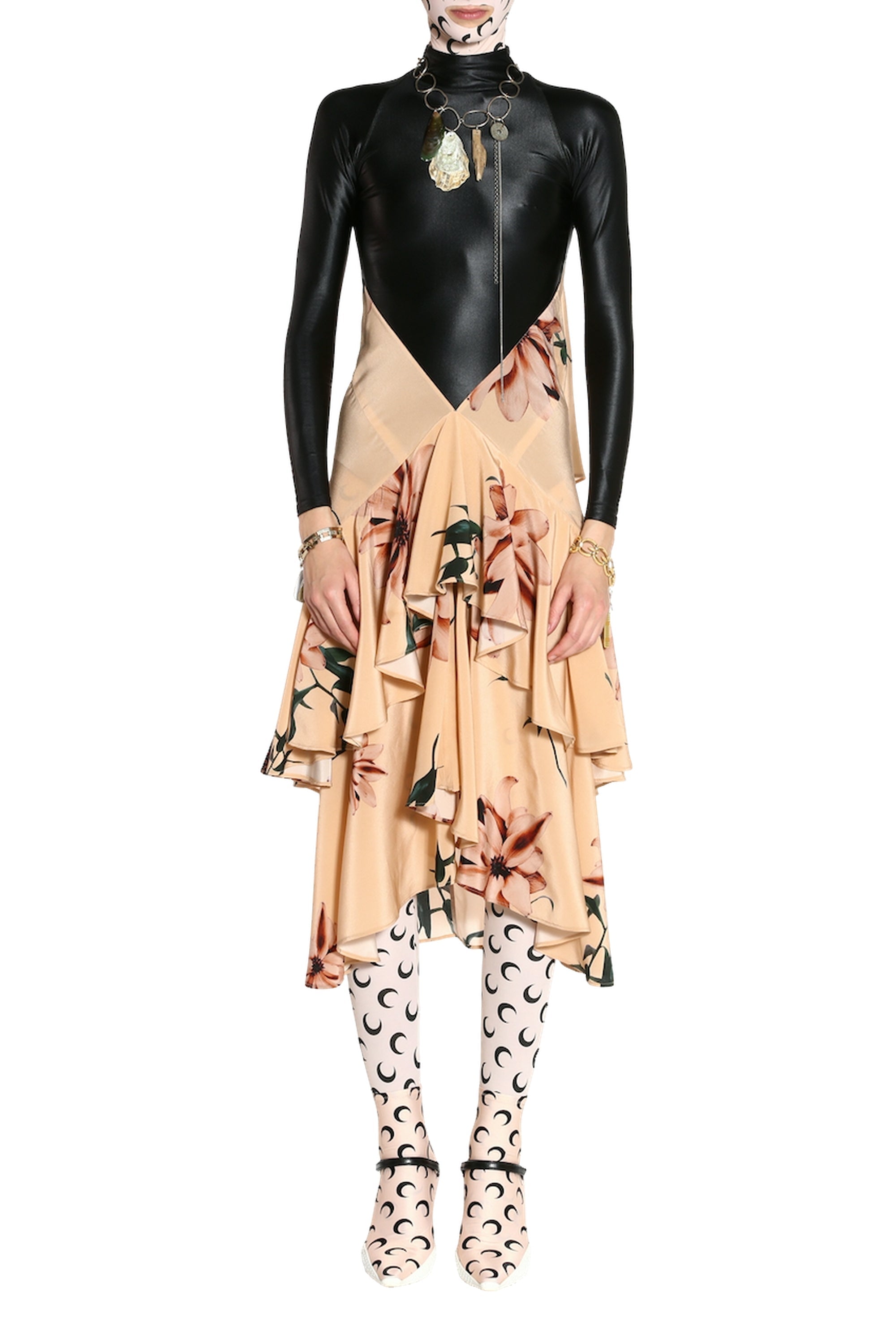 PRIX MARQUE : 420€_Black & Sumatra Fleur Robe - Black & Sumatra Fleur