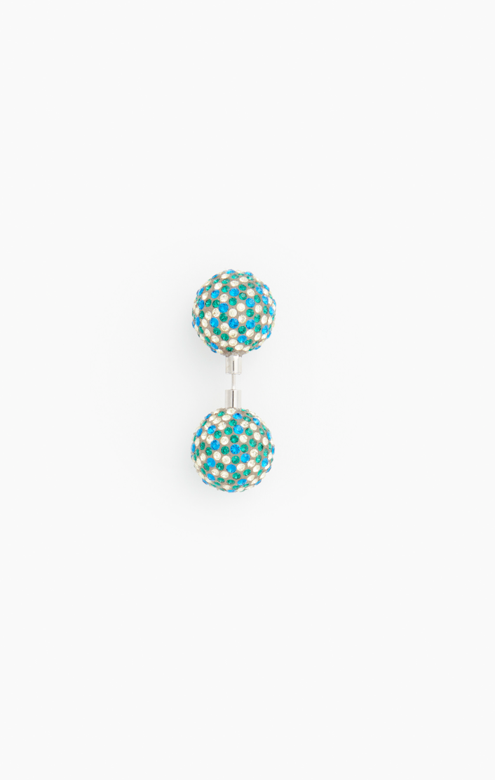 CRYSTAL-EMBELLISHED XL ATOM EARRING