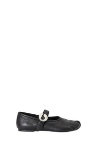 Five-Toe leather ballet flats - Black