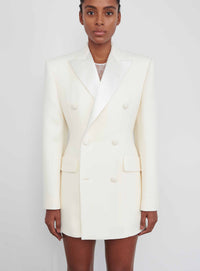 Sculpted Blazer Dress - Off White