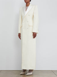 Sculpted Coat Dress - Off White