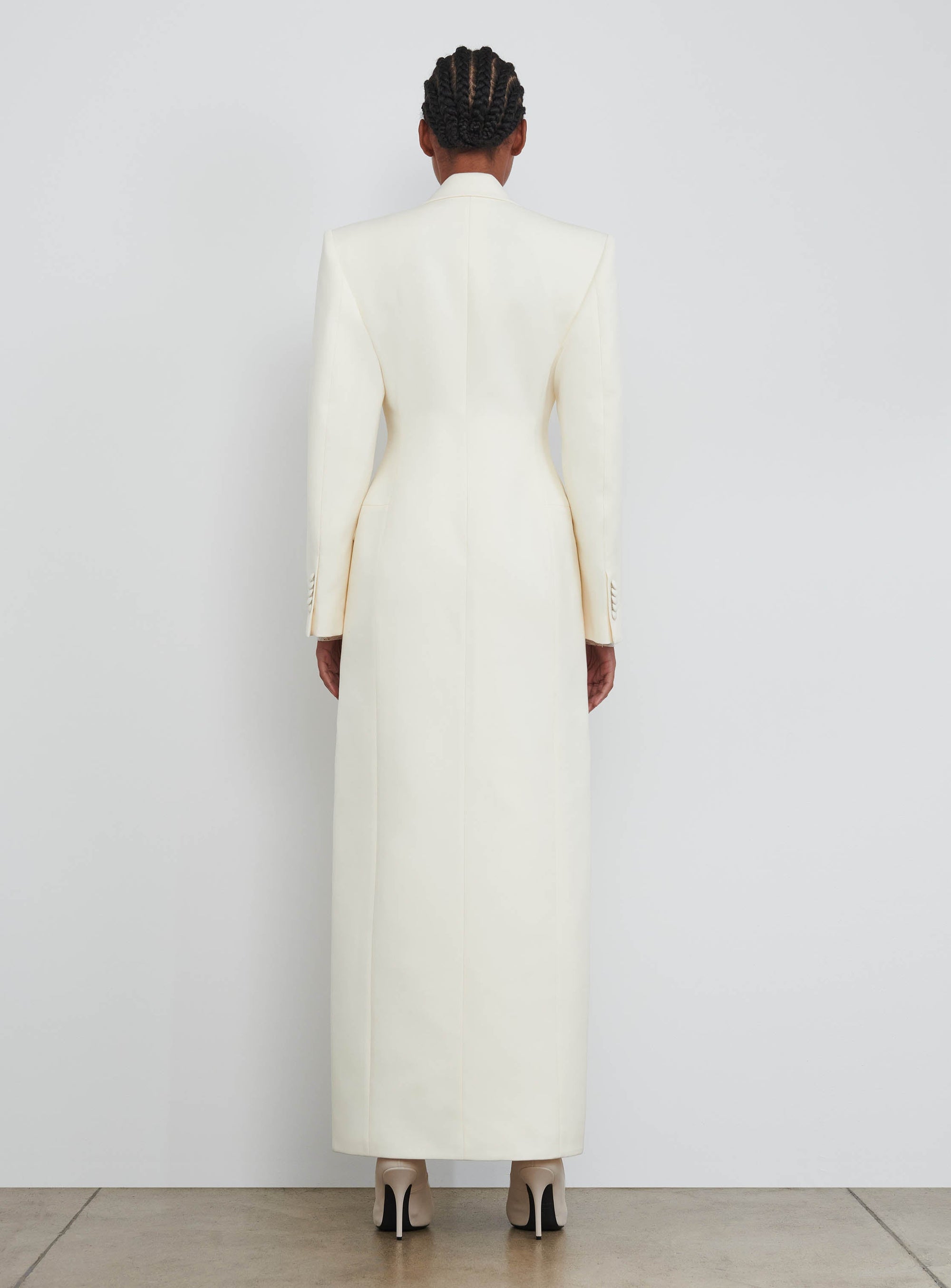 Sculpted Coat Dress - Off White