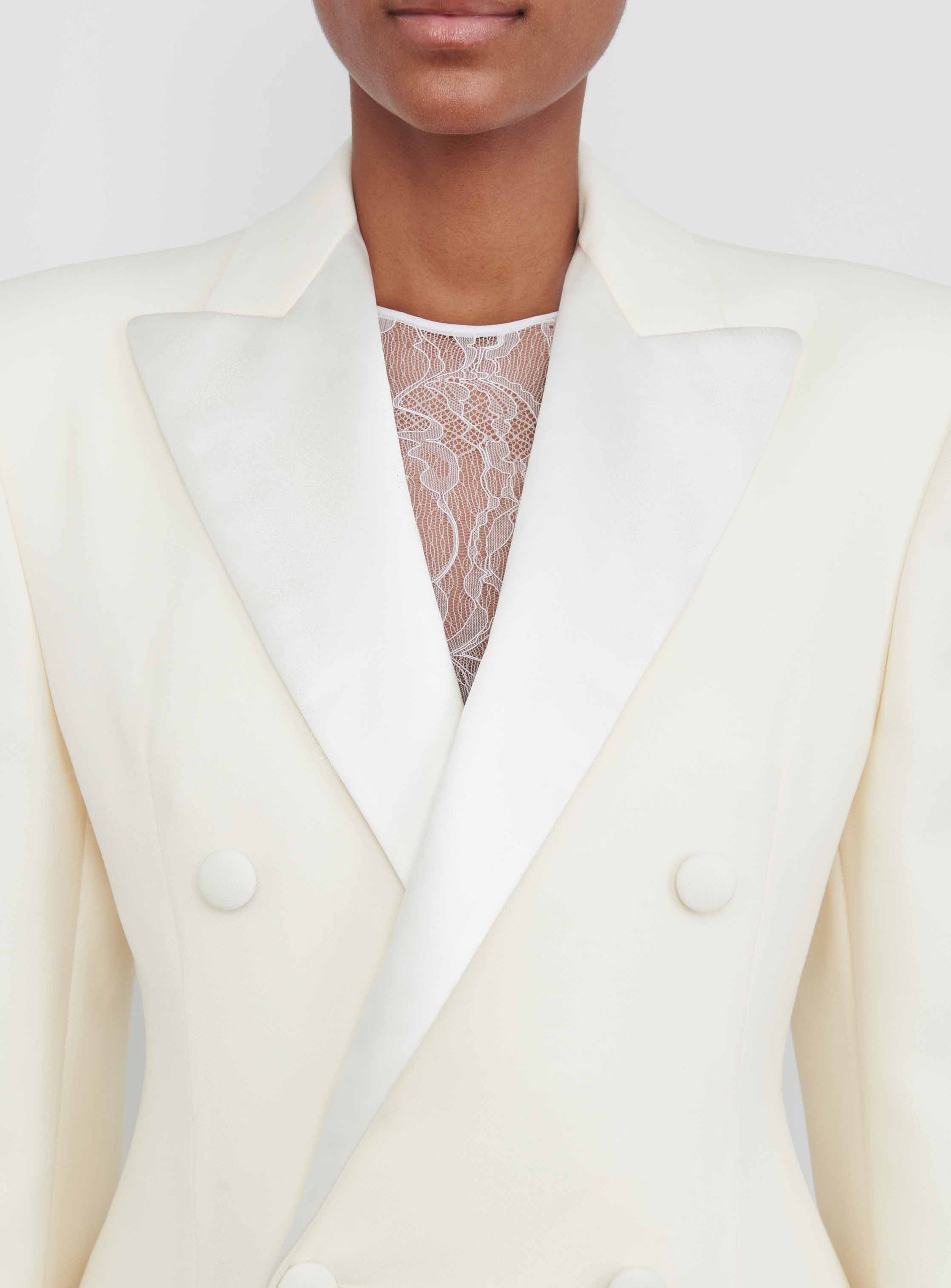 Sculpted Coat Dress - Off White