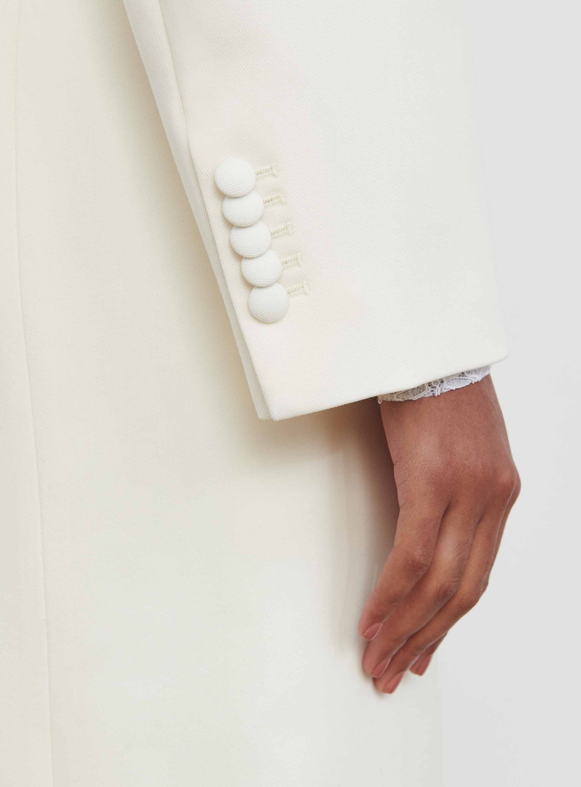 Sculpted Coat Dress - Off White