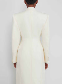 Sculpted Coat Dress - Off White