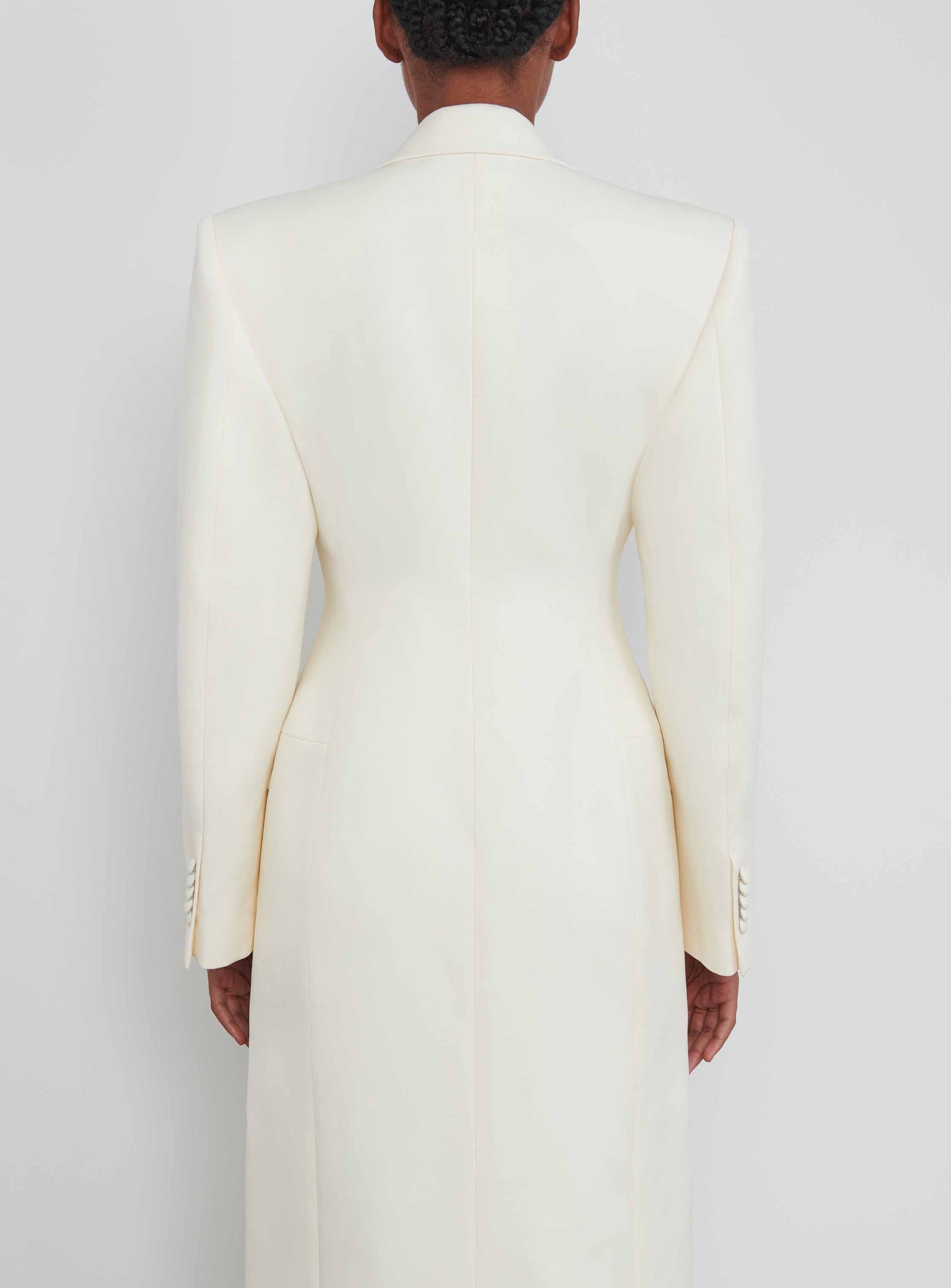Sculpted Coat Dress - Off White