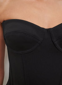 Semi Matte Bustier - Black