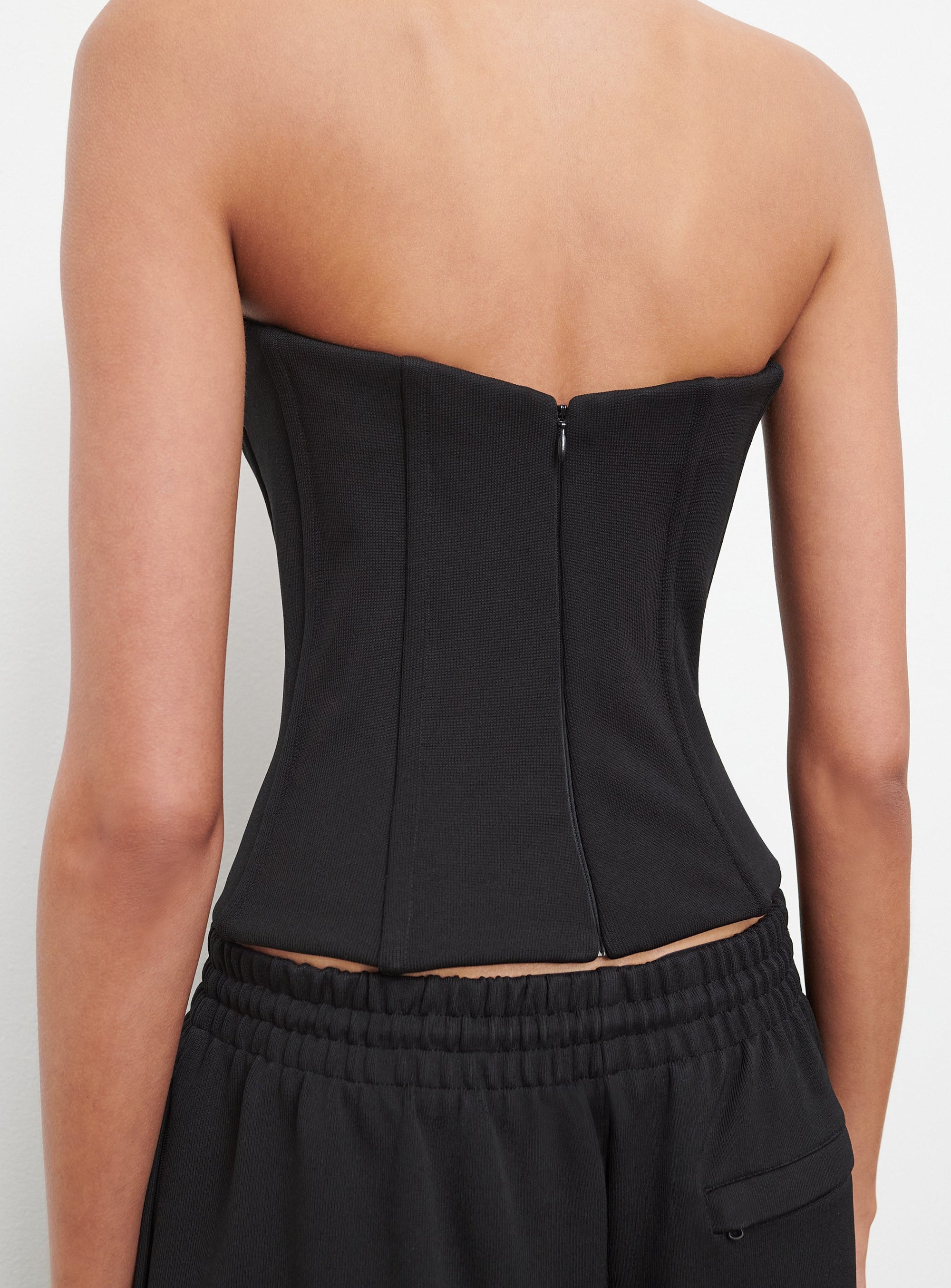Semi Matte Bustier - Black