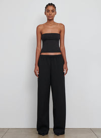 Semi Matte Track Pant - Black