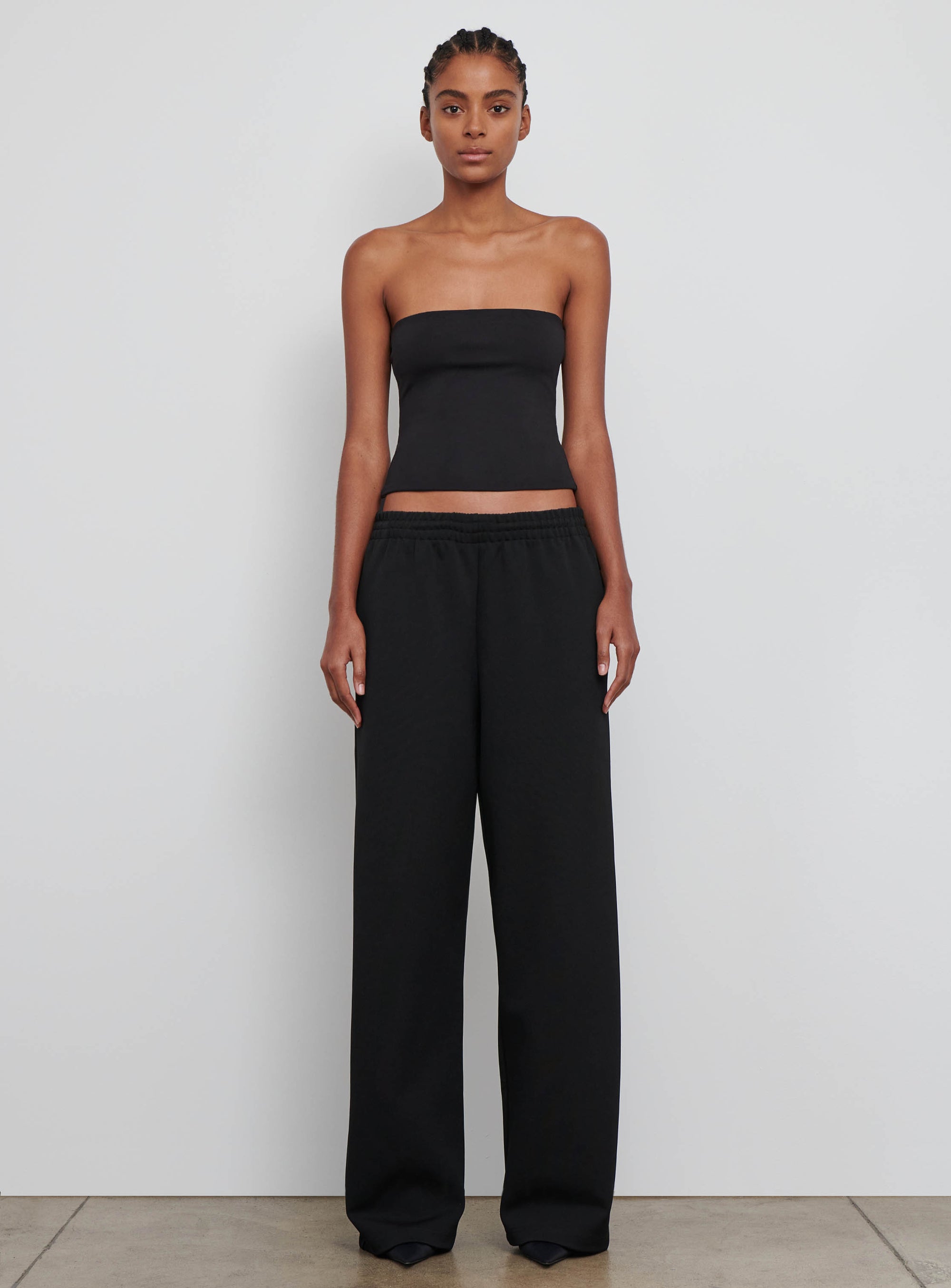 Semi Matte Track Pant - Black