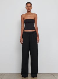 Semi Matte Track Pant - Black