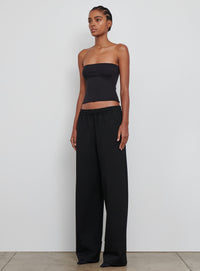 Semi Matte Track Pant - Black