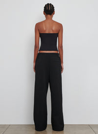 Semi Matte Track Pant - Black