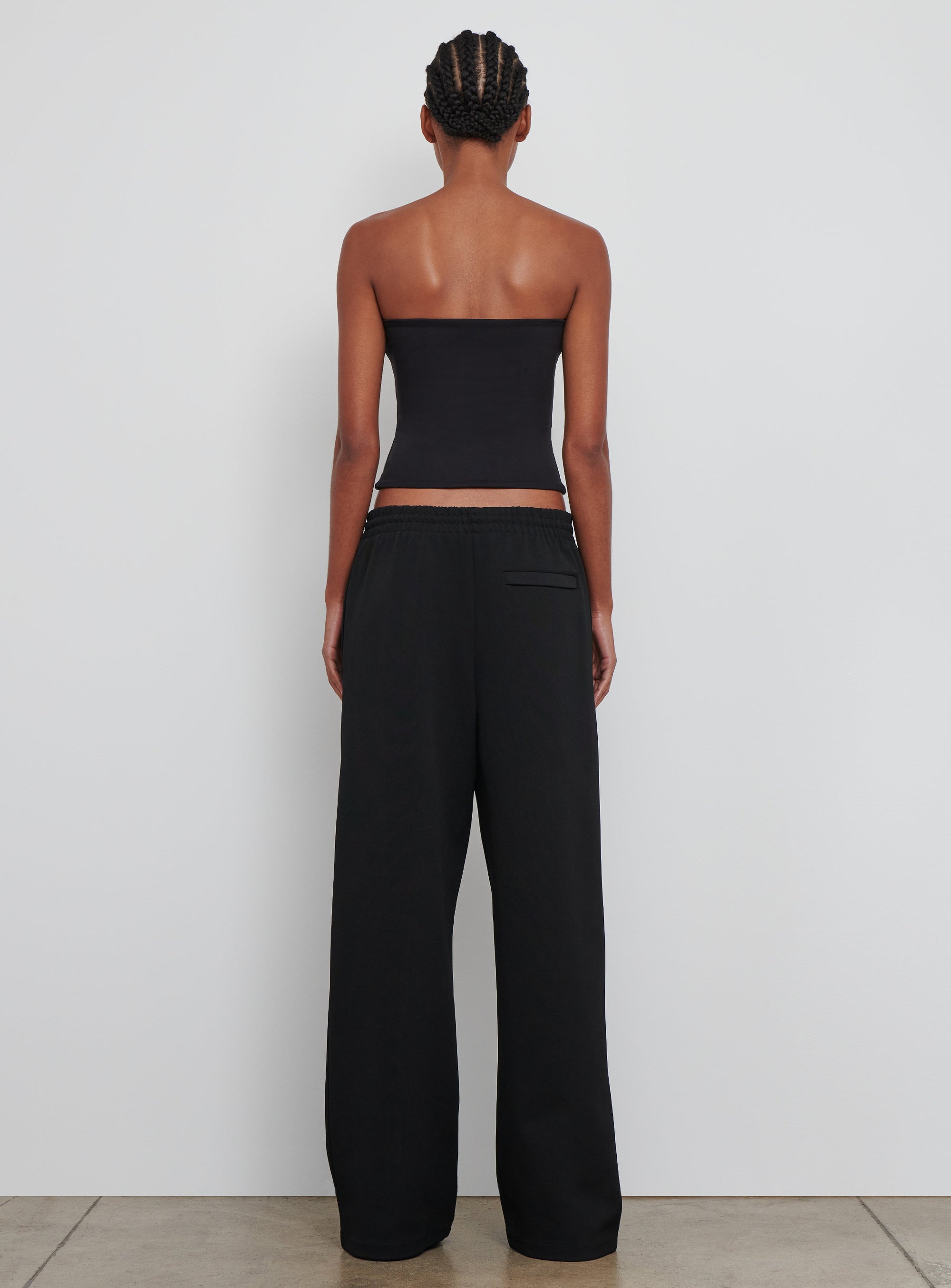 Semi Matte Track Pant - Black