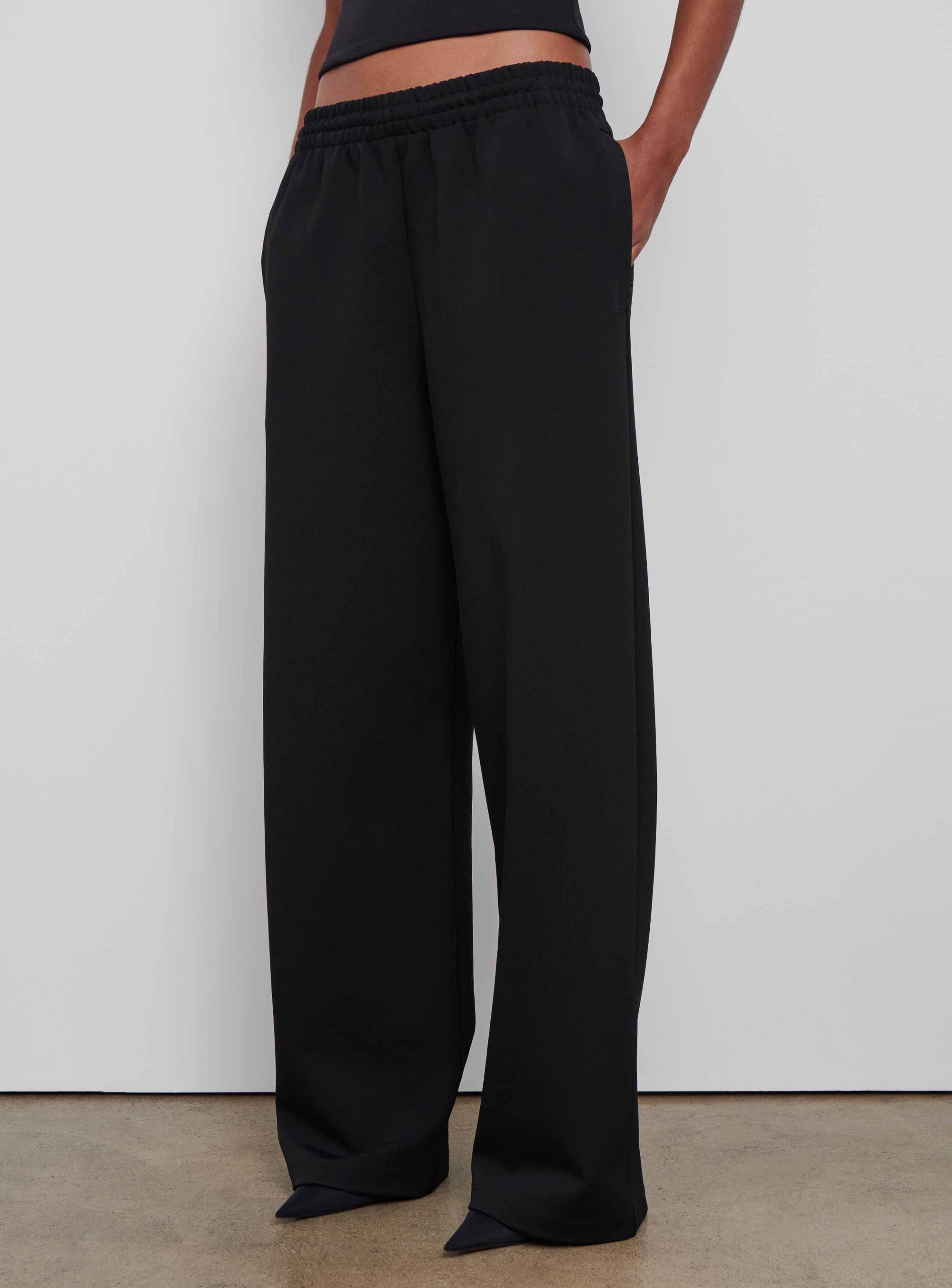 Semi Matte Track Pant - Black