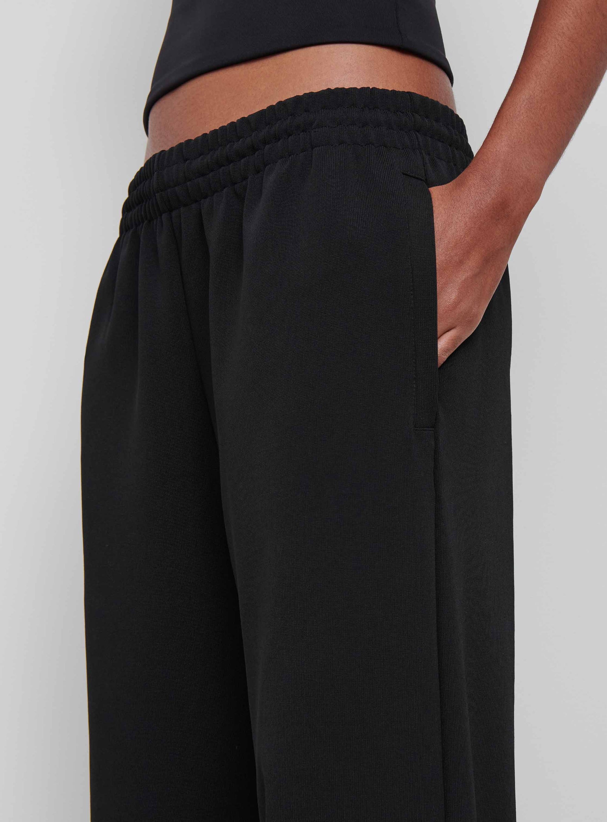 Semi Matte Track Pant - Black