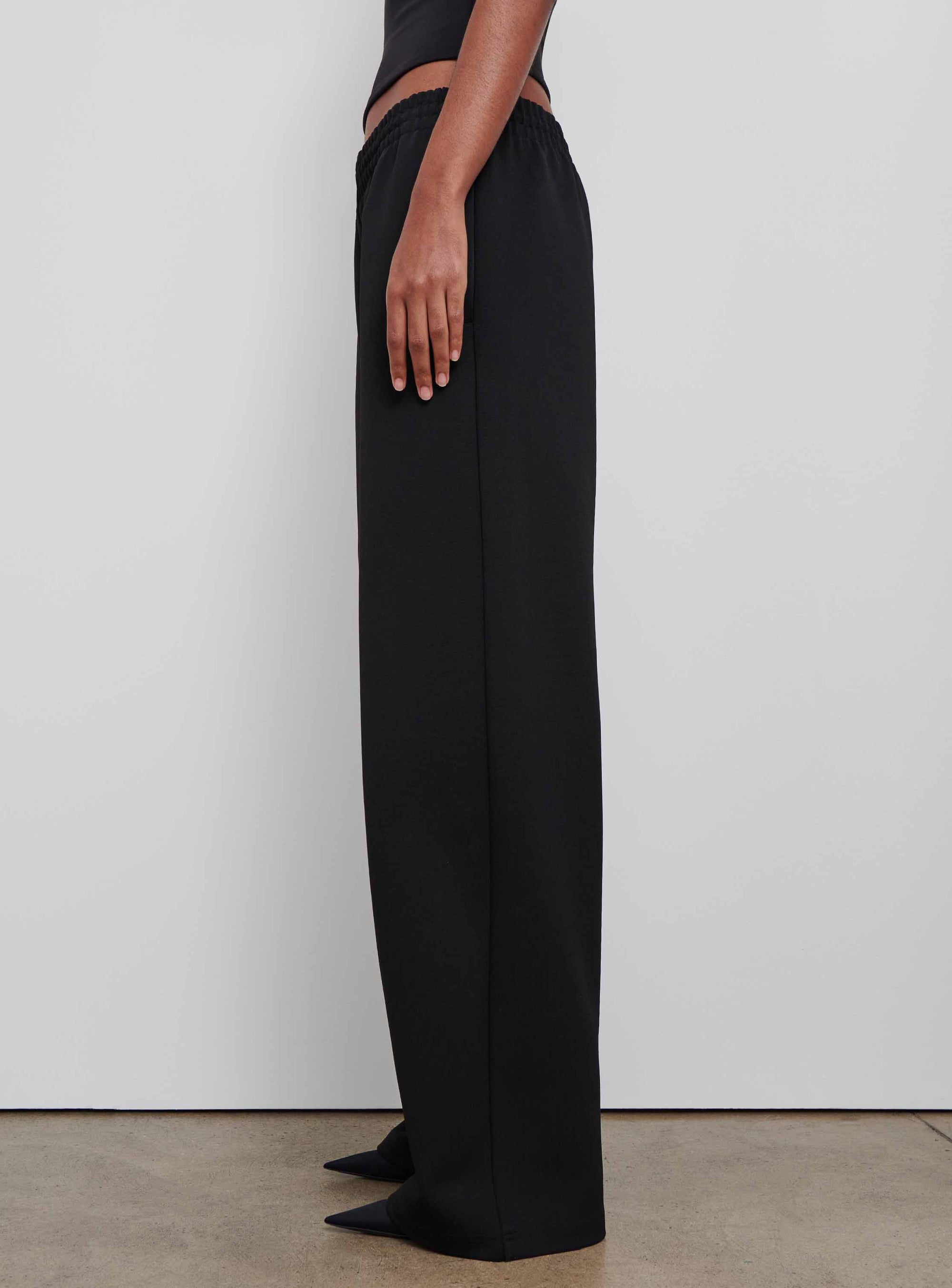 Semi Matte Track Pant - Black