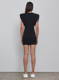 Mini robe à épaulettes - Black