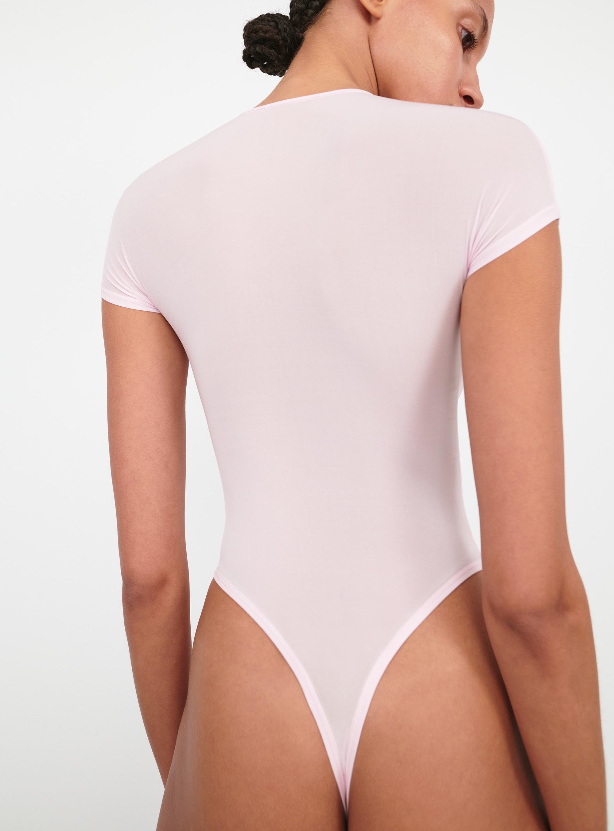 Sheer Cap Sleeve Bodysuit - Blush
