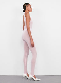 Sheer Stirrup Legging - Blush