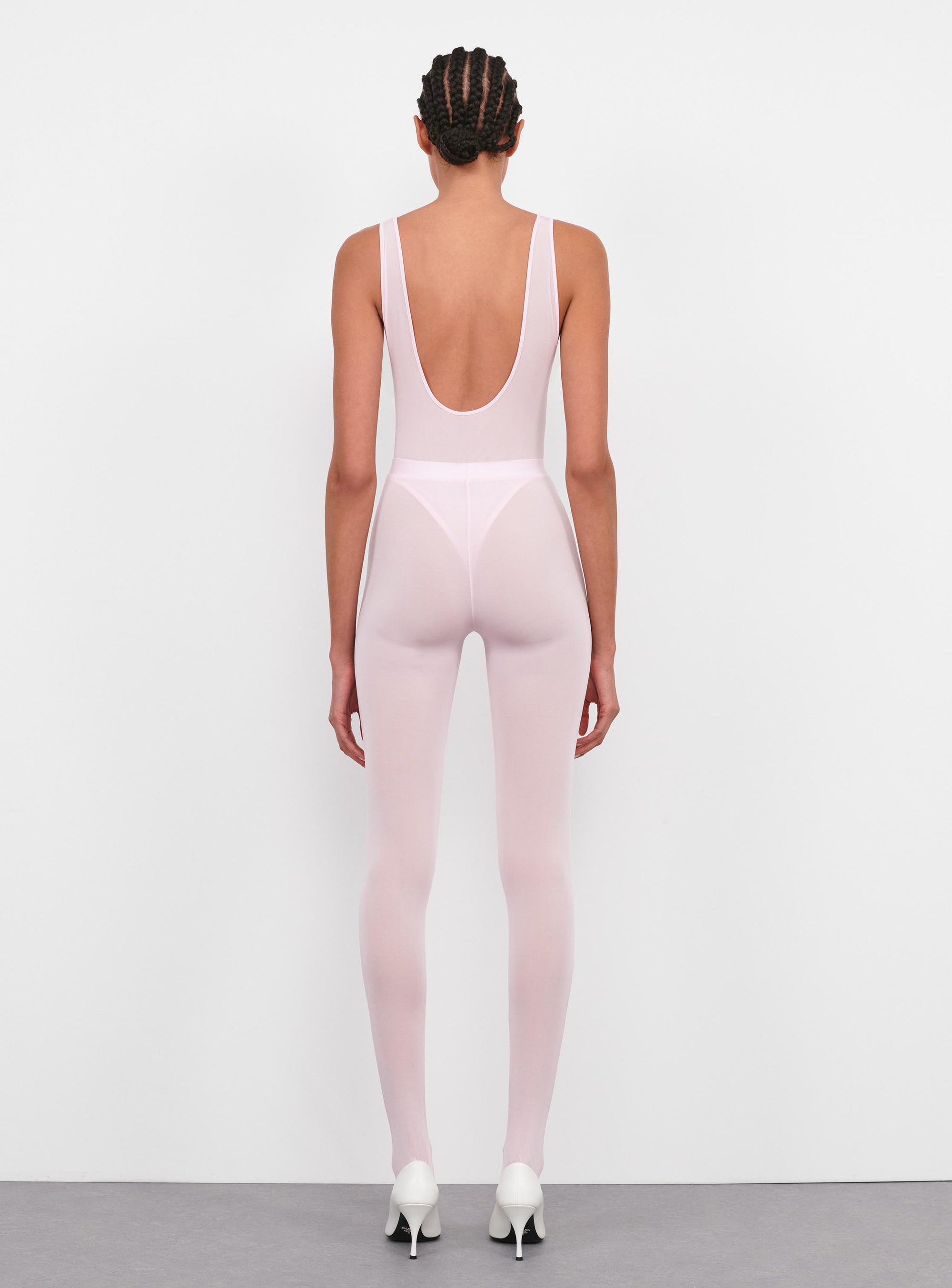 Sheer Stirrup Legging - Blush