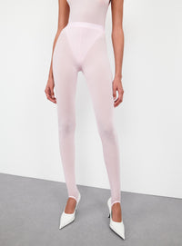 Sheer Stirrup Legging - Blush