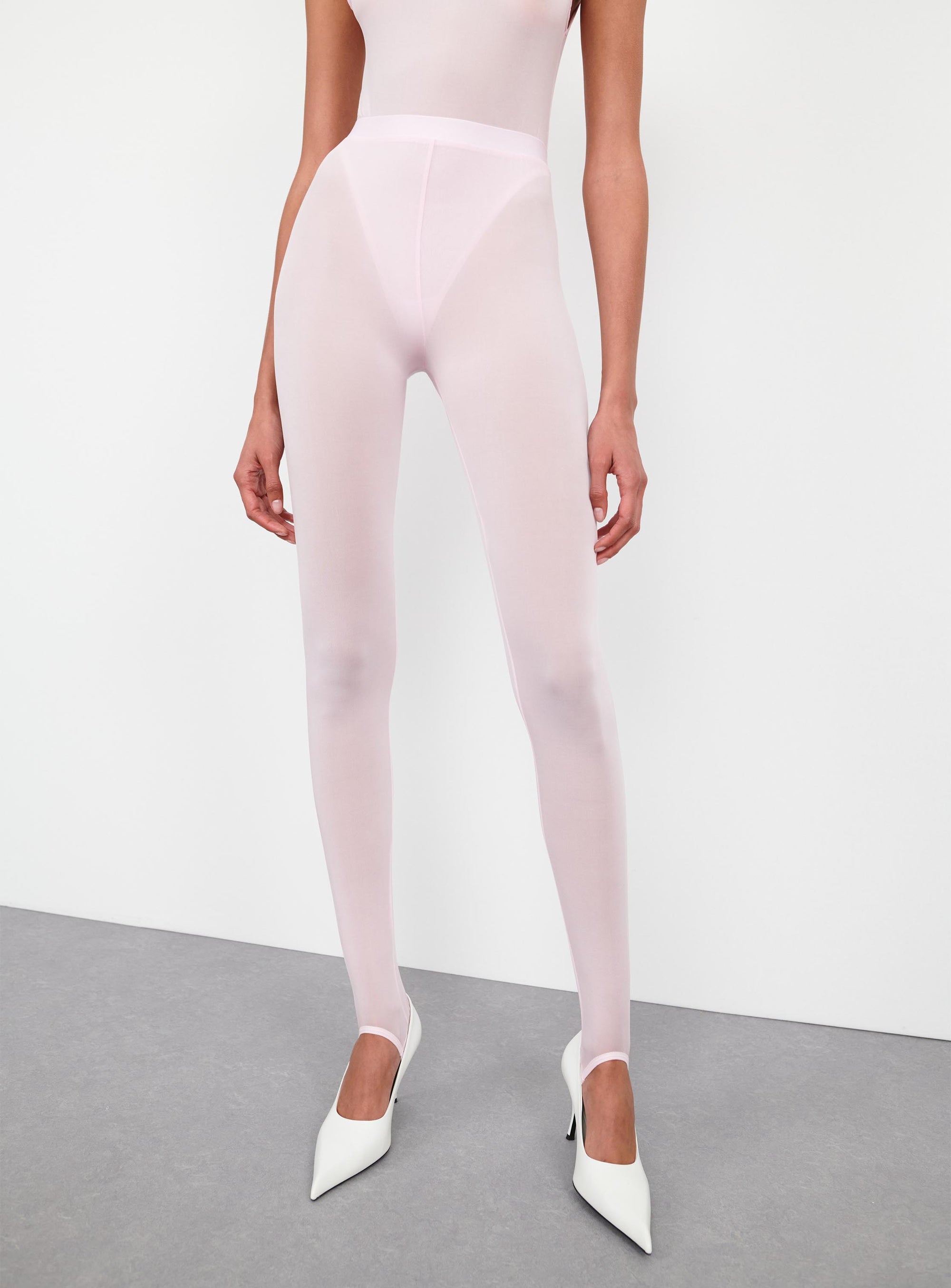 Sheer Stirrup Legging - Blush