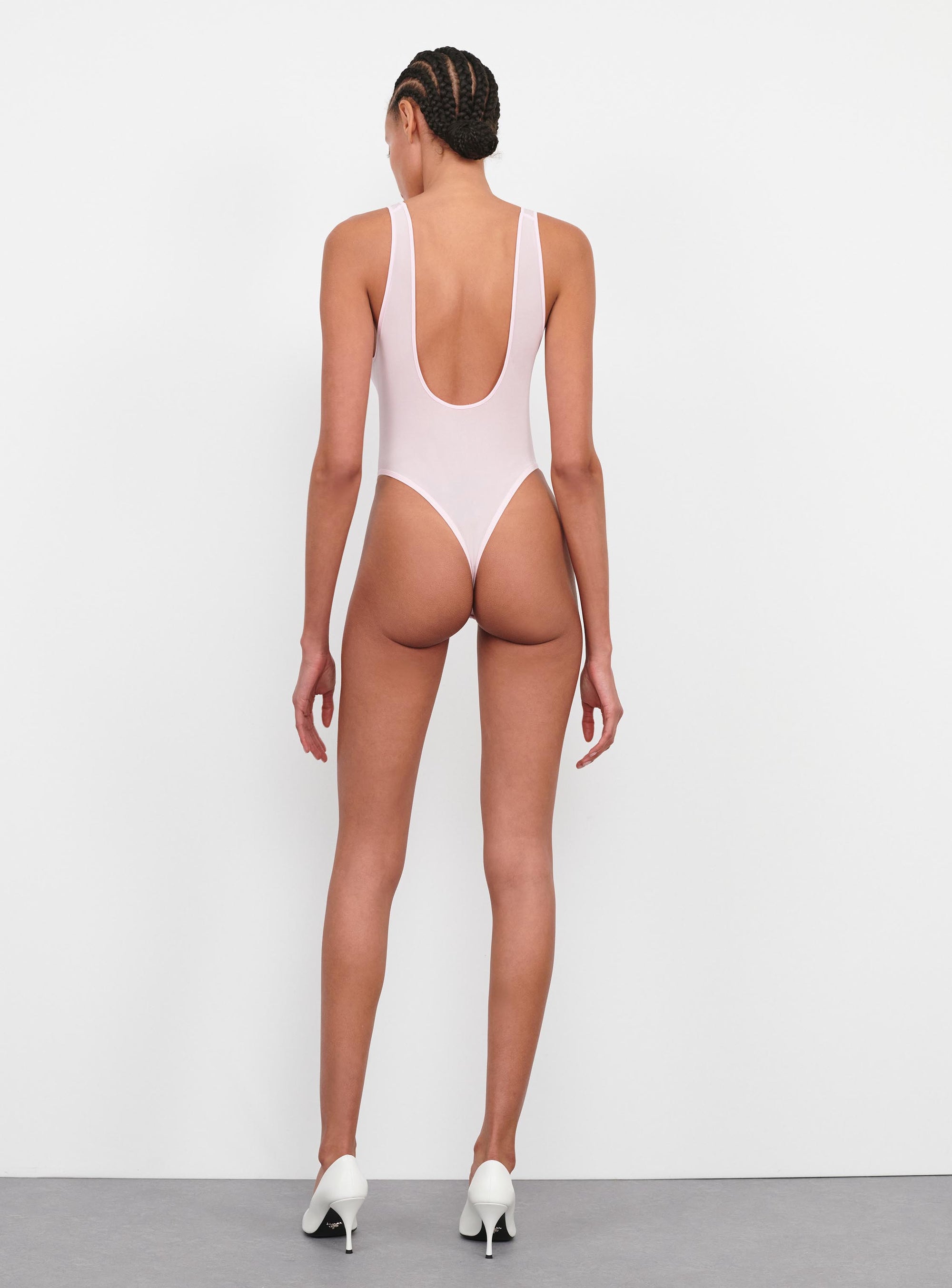 Sheer Tank Bodysuit - Blush