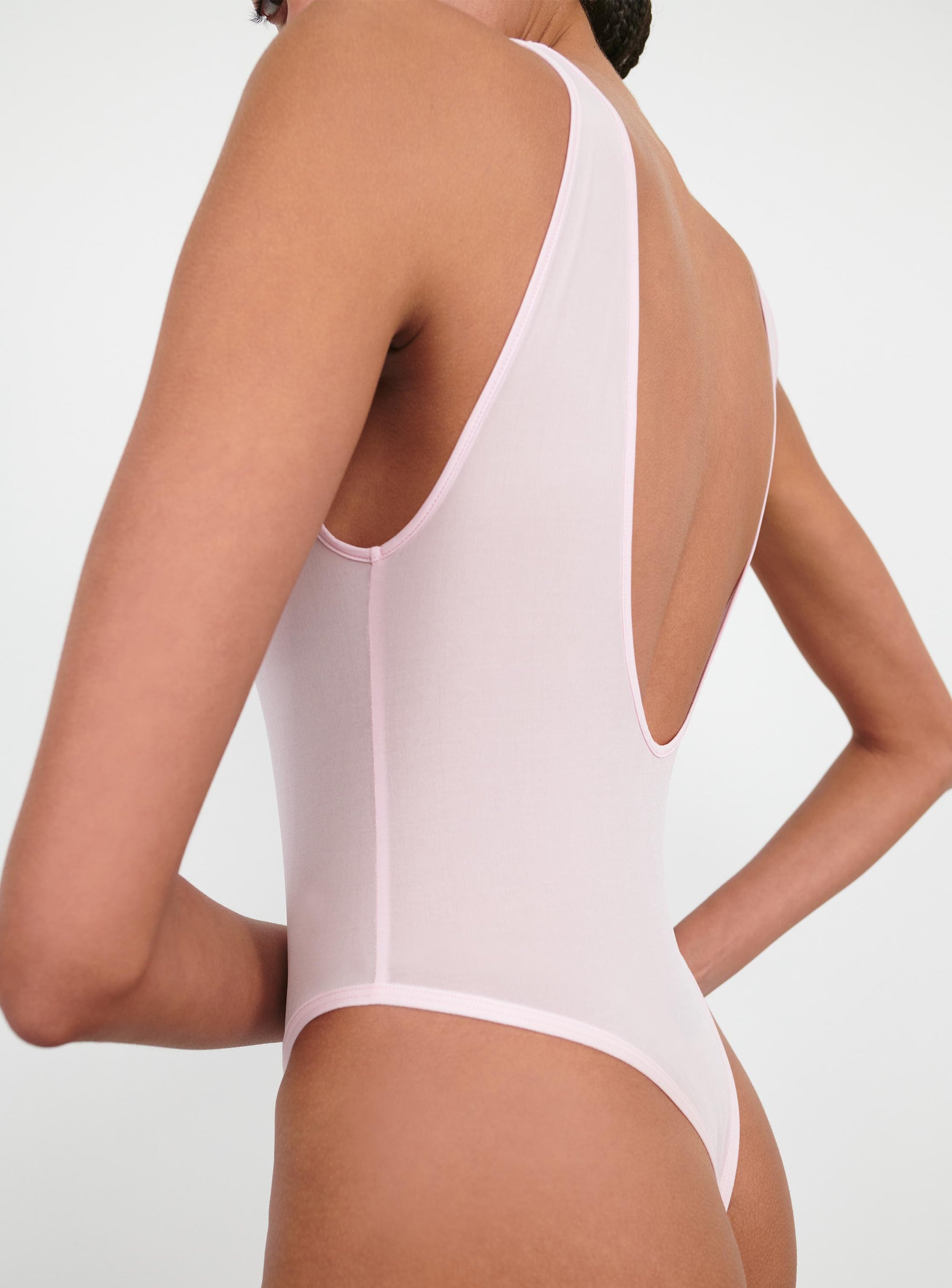 Sheer Tank Bodysuit - Blush