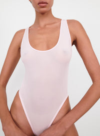 Sheer Tank Bodysuit - Blush