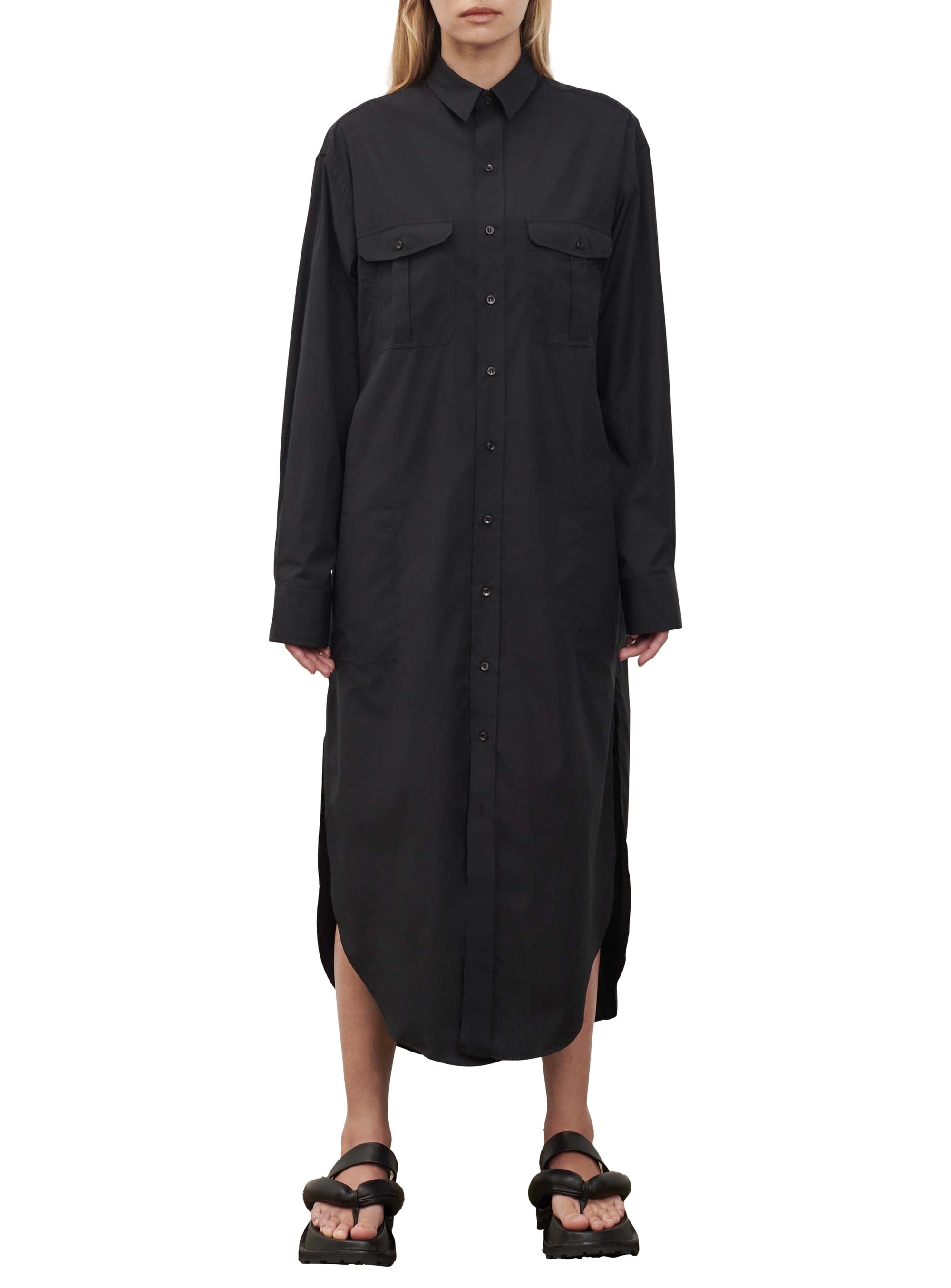 Shirt Dress - Black