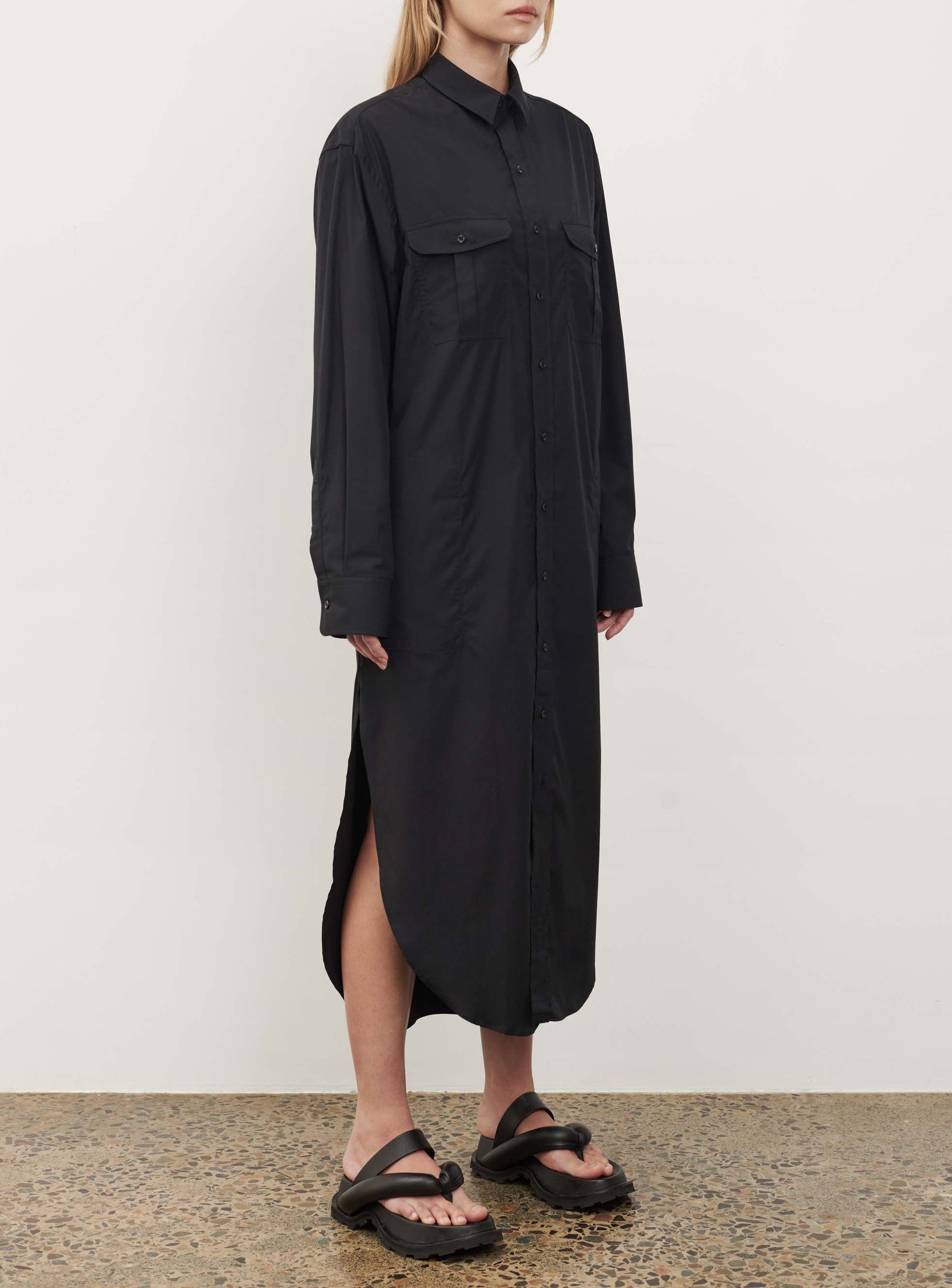 Shirt Dress - Black