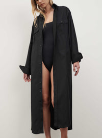 Shirt Dress - Black