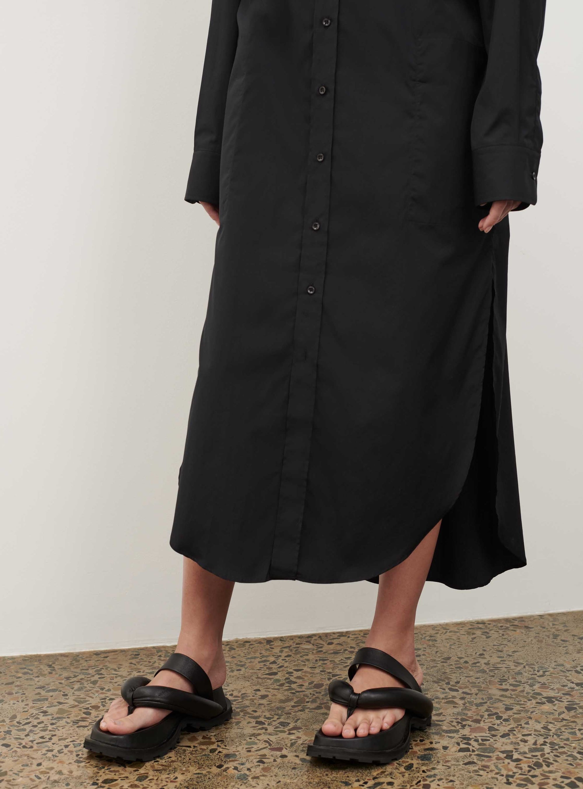 Shirt Dress - Black