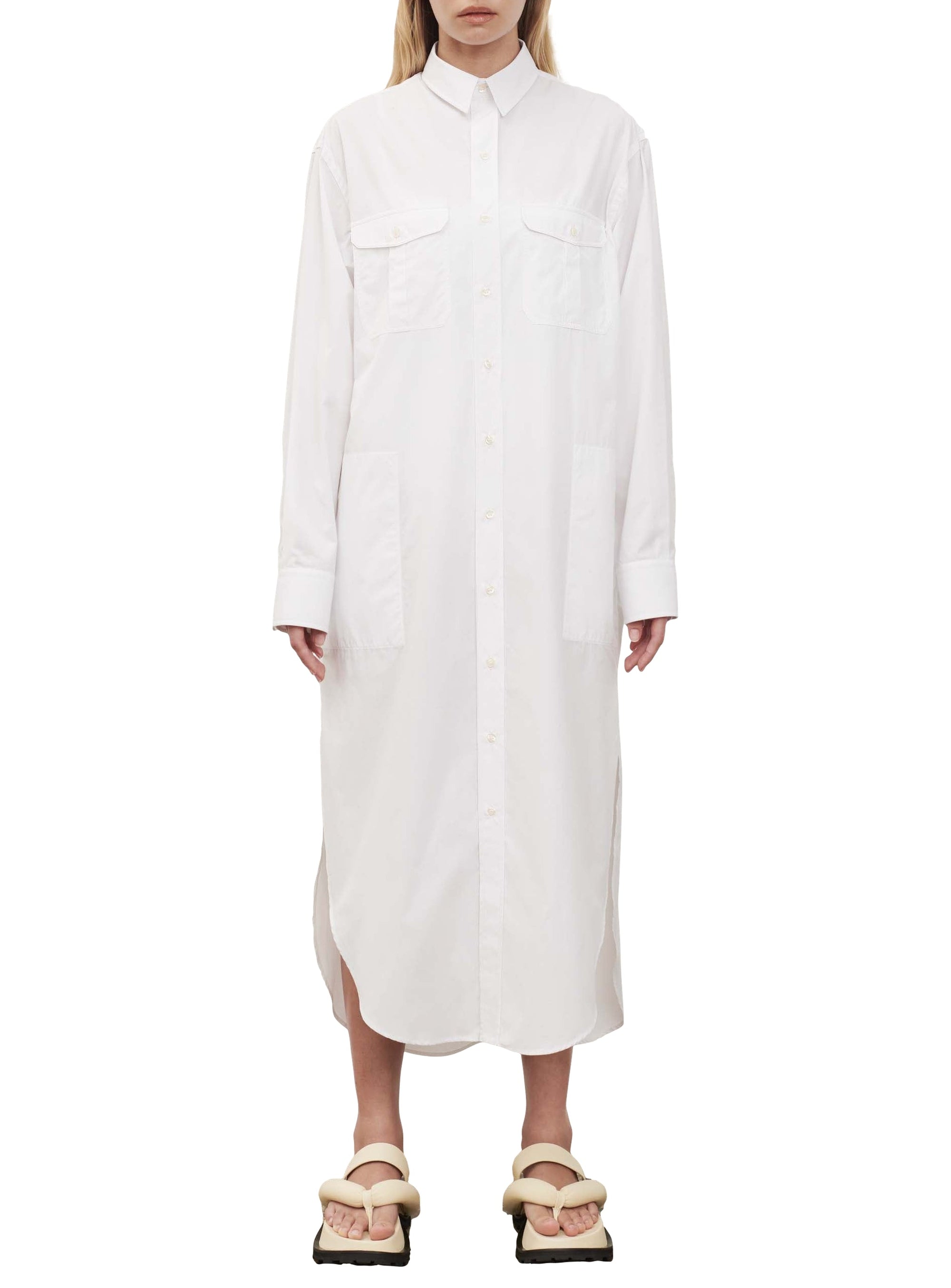 Shirt Dress - White