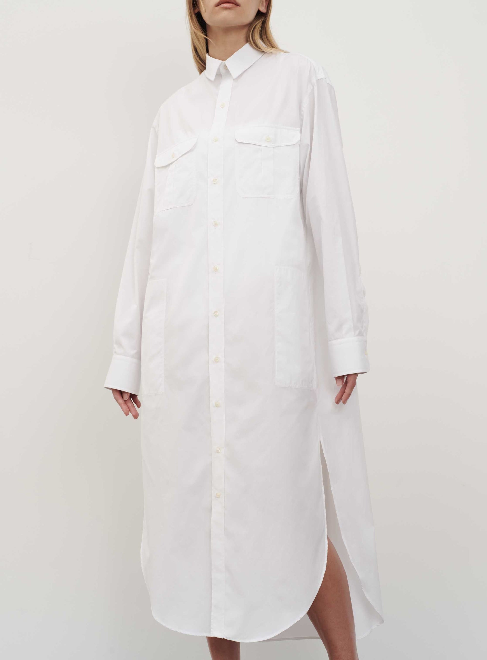 Shirt Dress - White