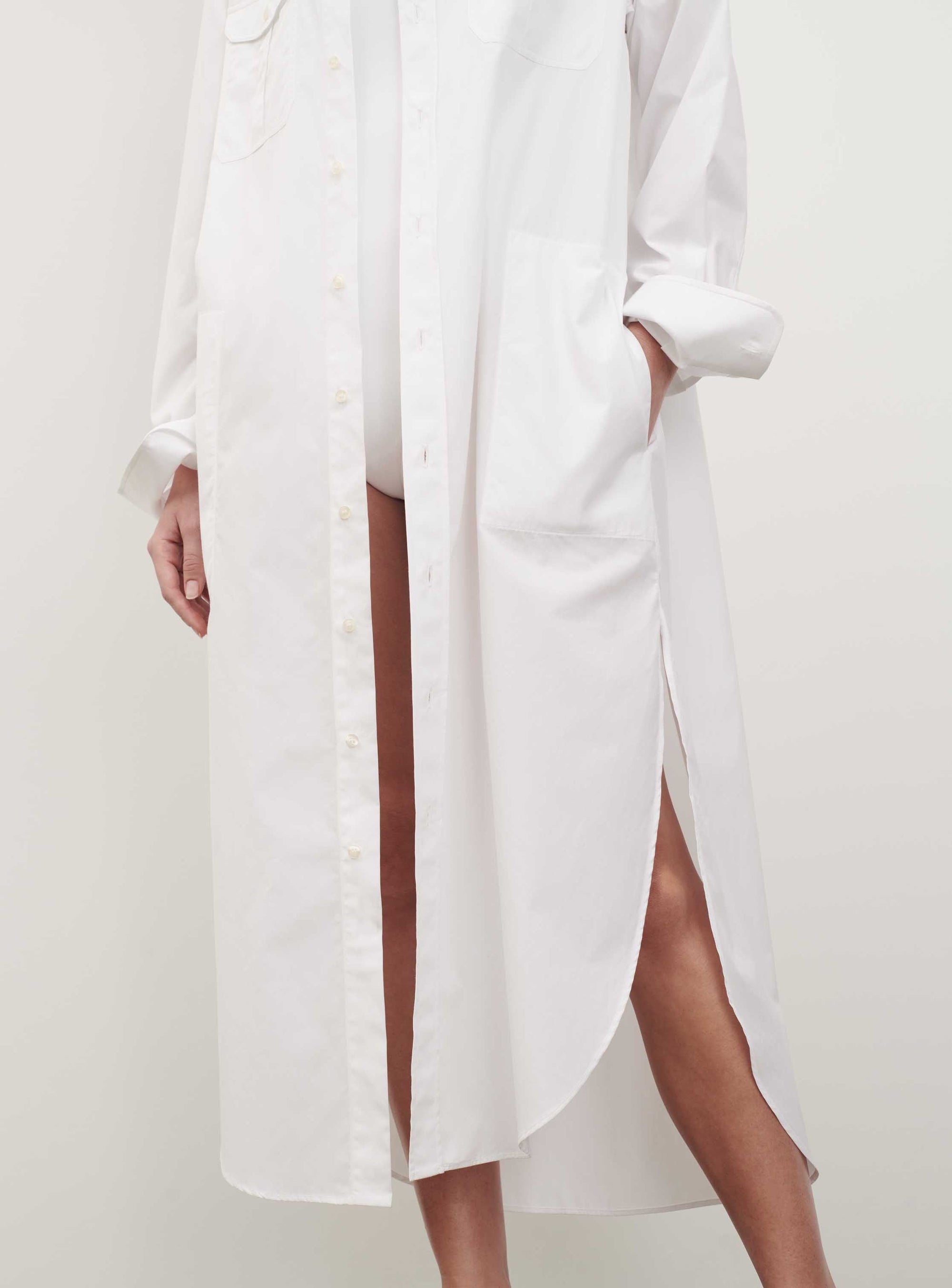Shirt Dress - White