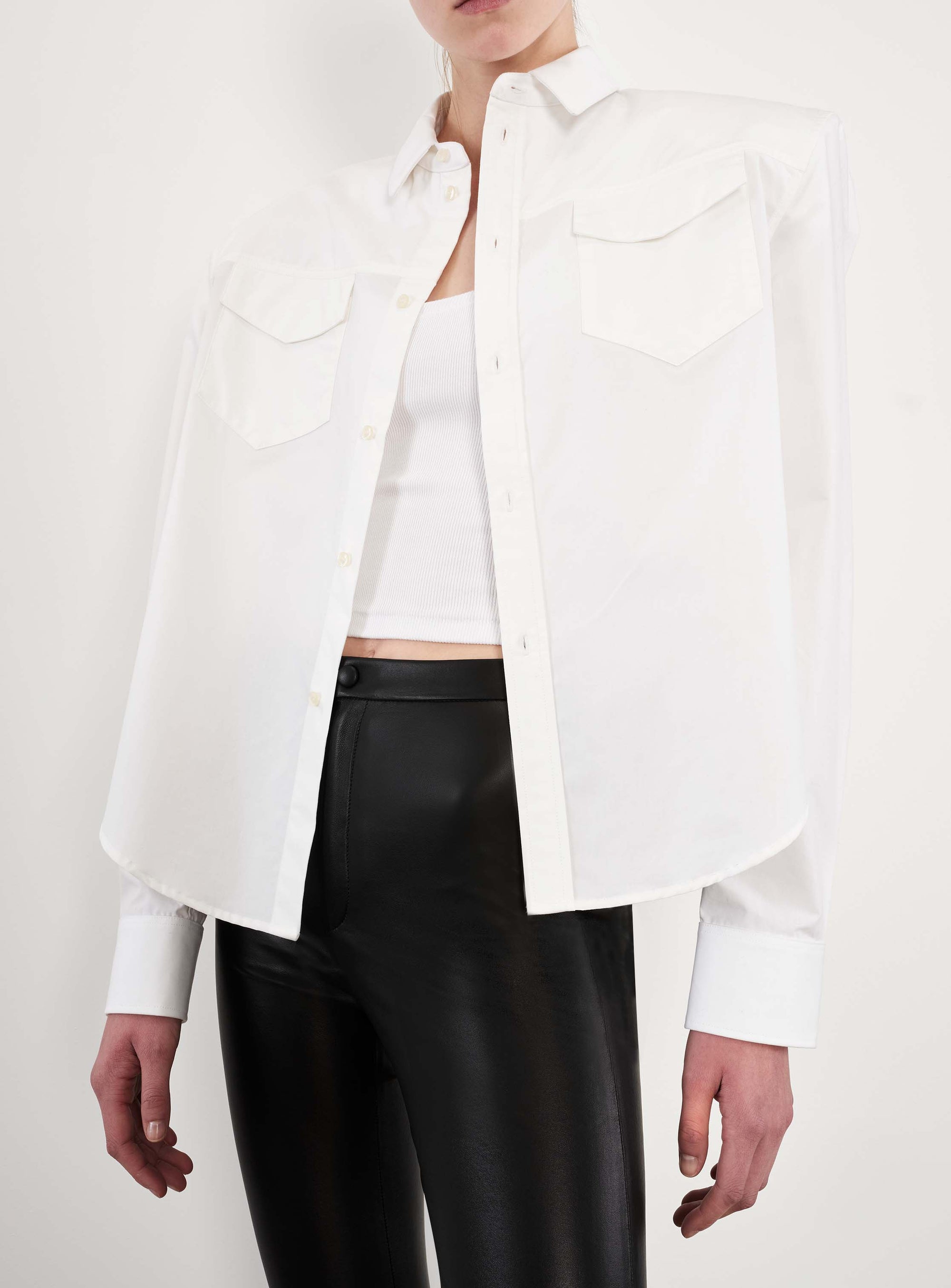 Chemise à épaulettes - White