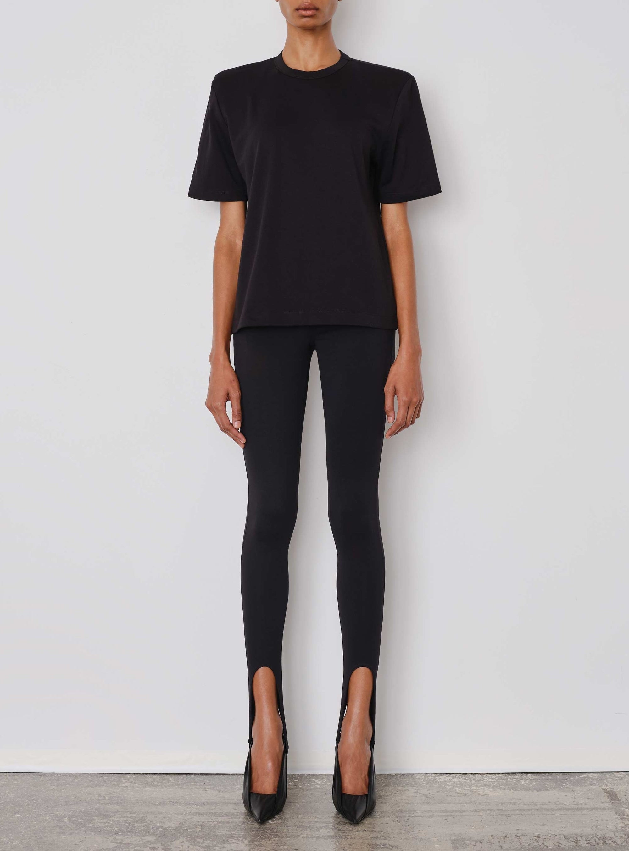 Shoulder Pad T-shirt - Black