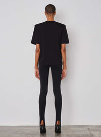 Shoulder Pad T-shirt - Black