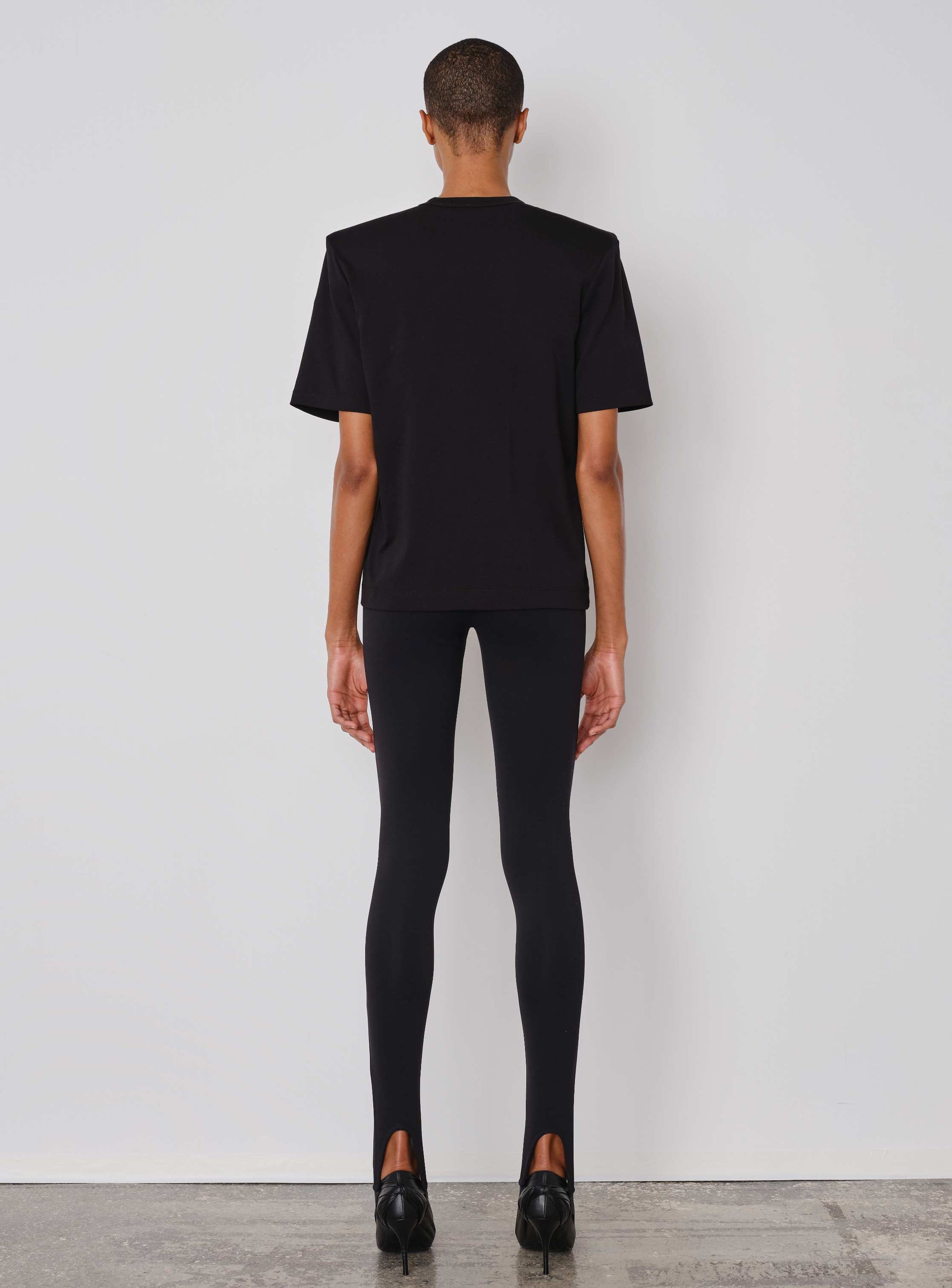 Shoulder Pad T-shirt - Black